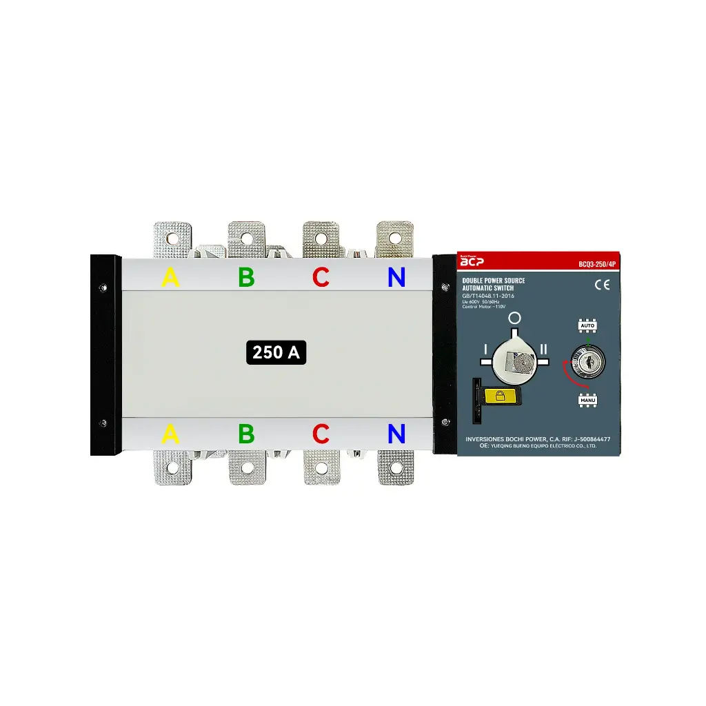 Automatic Transfer Switch ATS BCQ3-250/200A 110V/4P