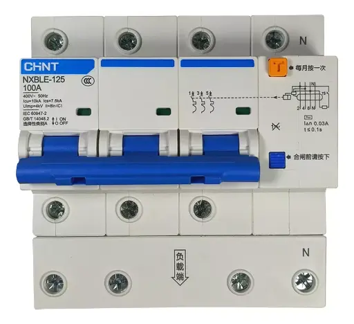 BREAKER CHINT ELECTRIC NXBLE-125 100A 3P