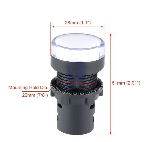 Voyant lumineux LED Blanc AD16-22D/S 12 VOL