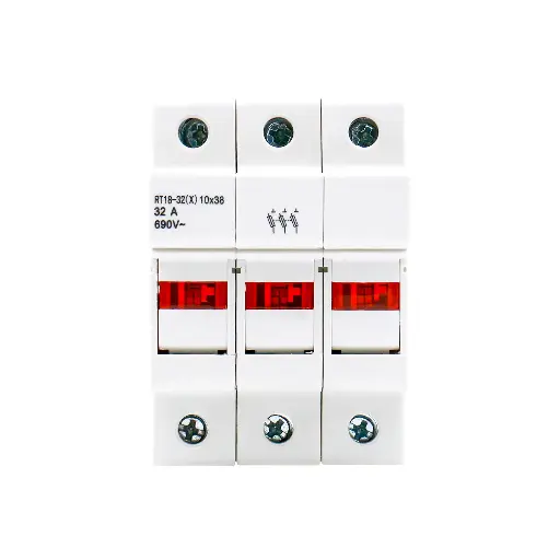 PORTA FUSIBLE RT18-32 10X38 32A 3POLOS 500/690V