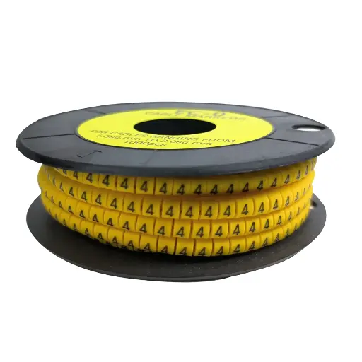MARKER CABLE LETTER N° 4 X100 EC1 2.5MM